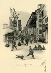 Ulice v Hong Kongu, 1898.