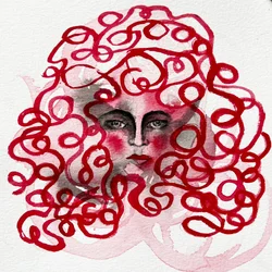 Portrét Crimson Curls