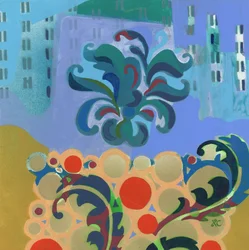 Meditace 34, c. 2017 (akryl na desce)