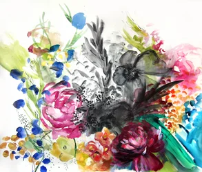 Zářivá květinová kytice