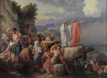 Izraelité odpočívající po překročení Rudého moře, 1816.