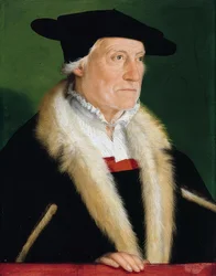 Portrét kosmografa Sebastiana Munstera (1489-1552). Kolem roku 1552
