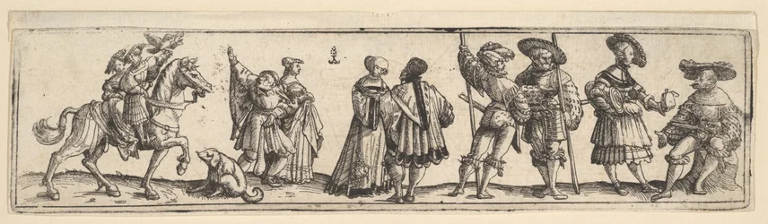 Lansquenets a dámy, 1531.