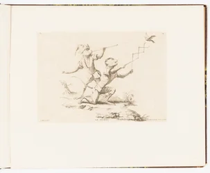 Plate 4, Le Cigzag (Cikcak), Opičí dovádění aneb Různé činy lidského života reprezentované opicemi
