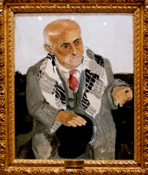 Portrét francouzského básníka Maxe Jacoba (1876-1944) Malba Christophera Wooda (1901-1930) 1930 v okolí Orleansu, Museum of Fine Arts.