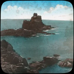 Armed Knights Rock, Lands End, Cornwall, konec 19. nebo začátek 20. století