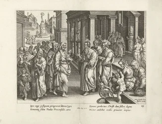 Paul se hádá s čarodějem Elymasem Skutky apoštolů (název série) Acta Apostolorum (název série)