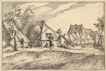 Farmy ve vesnici z regionů a vil vévodství Brabant, ca. 1610