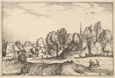 Cesta do vesnice, deska 19 z regionů a vil vévodství Brabant, ca. 1610