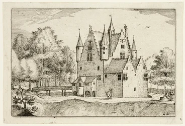 Zámek, deska 22 podle Obrázků statků, venkovských domů a vesnic (Praediorum villarum et rusticarum casularum icones)