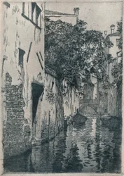 Kanál San Agostino, Benátky, c1905 1914-1915