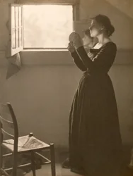Dívka se zrcadlem, 1898 (platinový tisk)