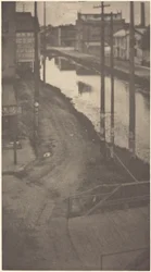Telegrafní sloupy, cca 1900 (foto)