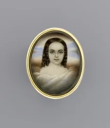 Portrét dívky, kolem roku 1852 (akvarel na slonovině)