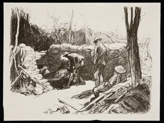 „Pokročilá obvazová stanice ve Francii“, 1917