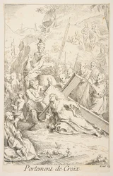 Nesení kříže.n.d. Tvůrci: Claude Gillot, Jacques Gabriel Huquier.