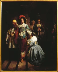 Karel I. Anglický (1600-1649) Vedení k smrti. (olej na plátně)