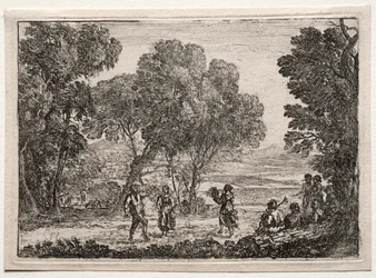 Krajina s malým talířem country tance, c. 1637.