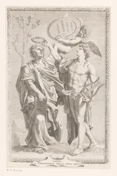 Apollo korunuje Publius Vergilius Maro Název stránky: Publius Vergilius Maro, Opera Publius Virgilius Maronis, 1641