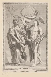 Apollo korunuje Publius Vergilius Maro Název stránky: Publius Virgilius Maro, Opera Publius Virgilius Maronis, 1641