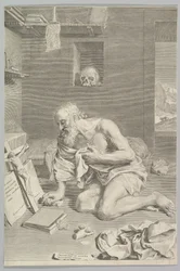 Svatý Jeroným se modlí ve své cele Svatý Jeroným kajícník, 1665.