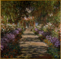 Alej v zahradě v Giverny