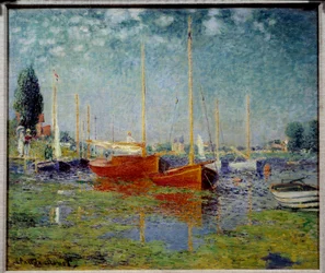 Argenteuil. Dvě červené plachetnice