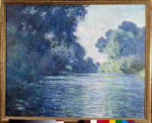 Arm de Seine poblíž Giverny. Obraz Clauda Moneta (1840-1926)