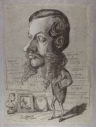 Karikatura Léona Manchona, kolem roku 1858
