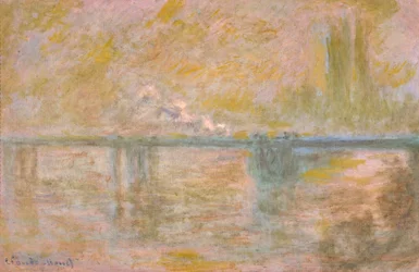 Charing-Cross Bridge v Londýně, kolem roku 1902 (olej na plátně)
