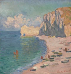 Étretat: pláž a útes Falaise d