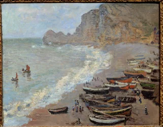Etretat: pláž a obraz Porte d