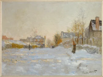 Sníh v Argenteuil (olej na plátně)