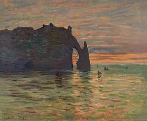 Západ slunce v Étretatu, 1883