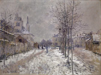 Sněhem pokrytý Boulevard de Pontoise v Argenteuil, 1875