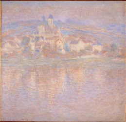 Vetheuil, západ slunce (malba na plátně)