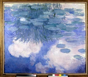 Lekníny s efekty mraků, c. 1914-1917 (olej na plátně)