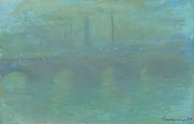 Waterloo Bridge, Londýn, za soumraku, 1904.