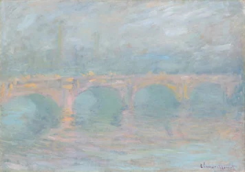 Waterloo Bridge, Londýn, při západu slunce, 1904.