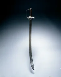 Lovecký meč, cca 1630 (ocel a dřevo)