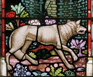 Wolf, detail z Dobrého pastýře, 1865