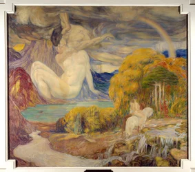 Radioaktivita, magnetismus Malba Helene Dufau (1869-1939) Paříž 20. století.