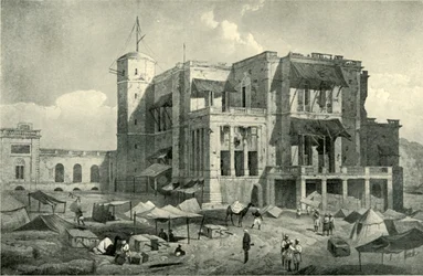 Čelní pohled na sídlo, Lucknow, After the Relief, c1858, 1901.