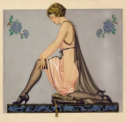 Ilustrace pro brožuru Holeproof Hosiery Company, 1922.