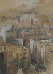 Pohled na New York City, c.1910
