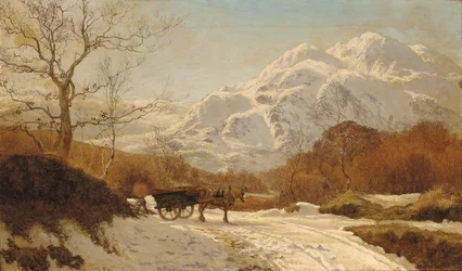 Sběr dřeva v alpské krajině