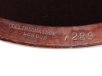 Viktoriánský vykládaný příležitostný stůl, detail, cca 1880 (palisandr a slonovina)