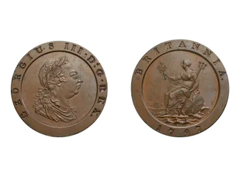 Dvoupencovka Cartwheel, 1797 (bronz)