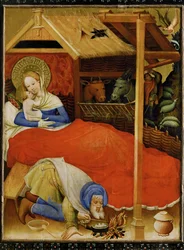 Betlém (tempera na dřevě)