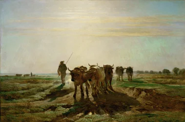 Boeufs se rendant au travail - dobytek jdoucí ráno do práce. 1855 ...